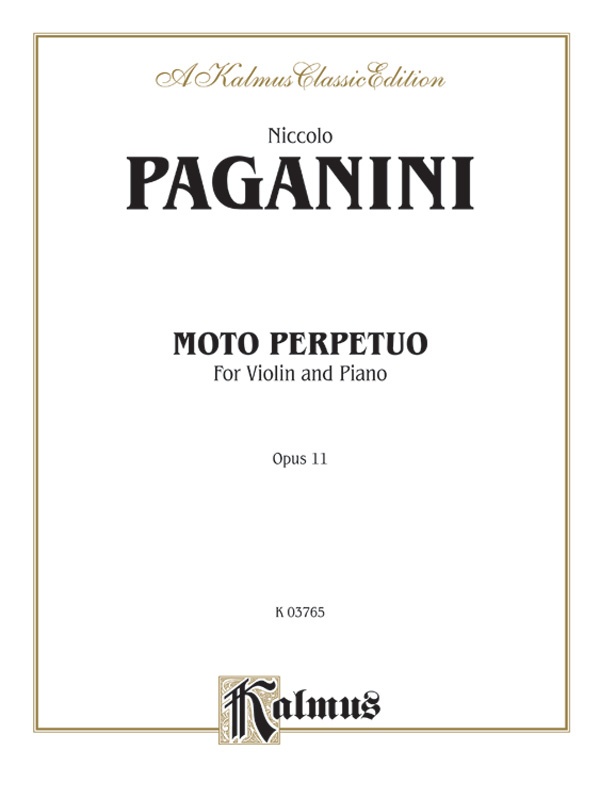 Moto Perpetuo, Opus 11 Book