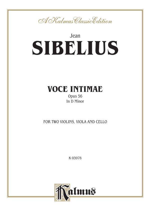 Voces Intimae in D Minor, Opus 56 Book
