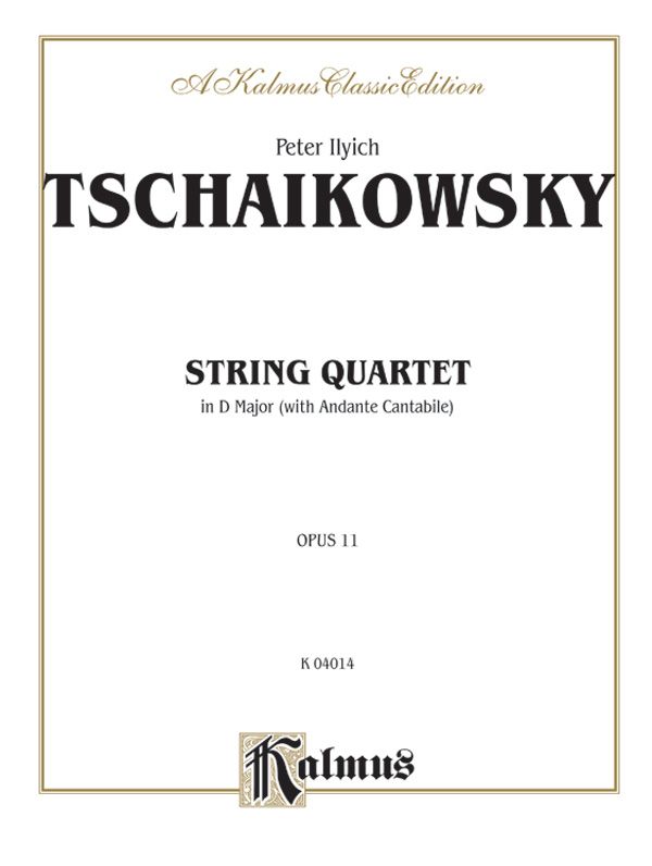 String Quartet In D Major With Andante Cantabile, Opus 11 Book