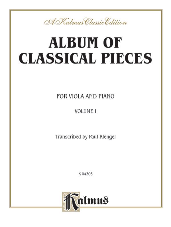 Album Of Classical Pieces, Volume I Book