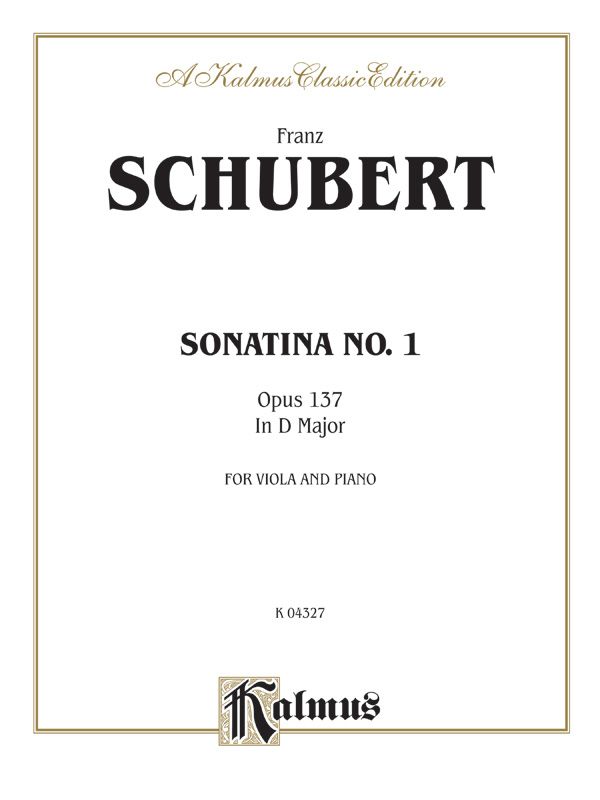 Sonatina No. 1 In D Major, Opus 137 Book