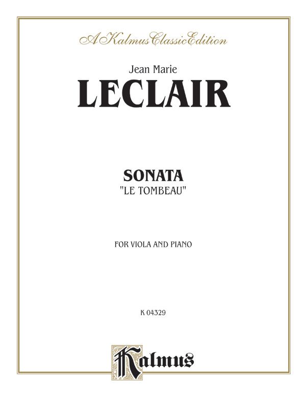 Sonata "Le Tombeau" Book