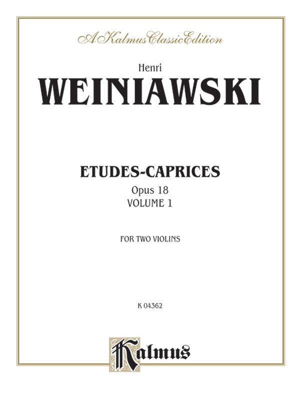 Etudes-Caprices, Opus 18 Book
