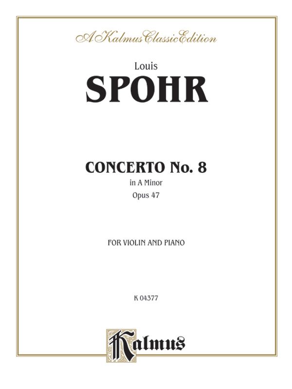 Concerto No. 8, Opus 47 Book