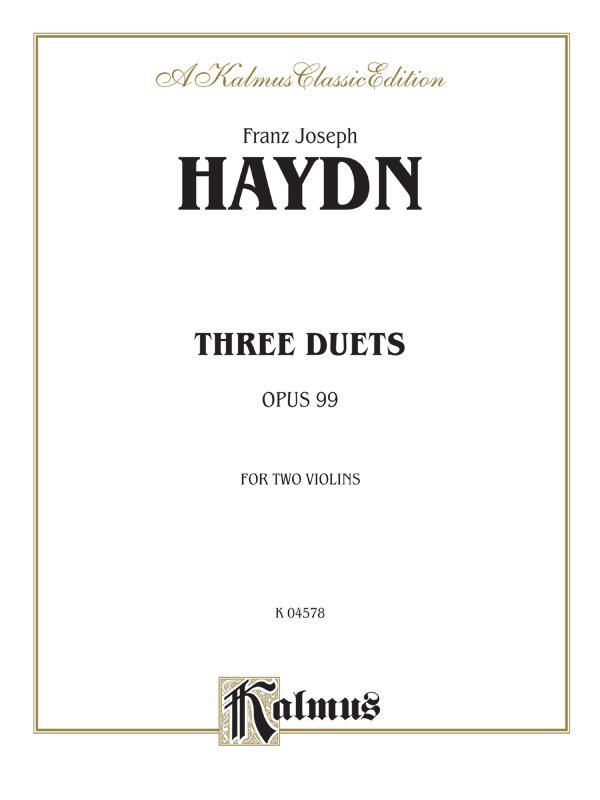 Three Duets, Opus 99 Book