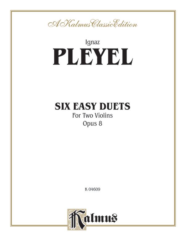 Six Easy Duets, Opus 8 Book