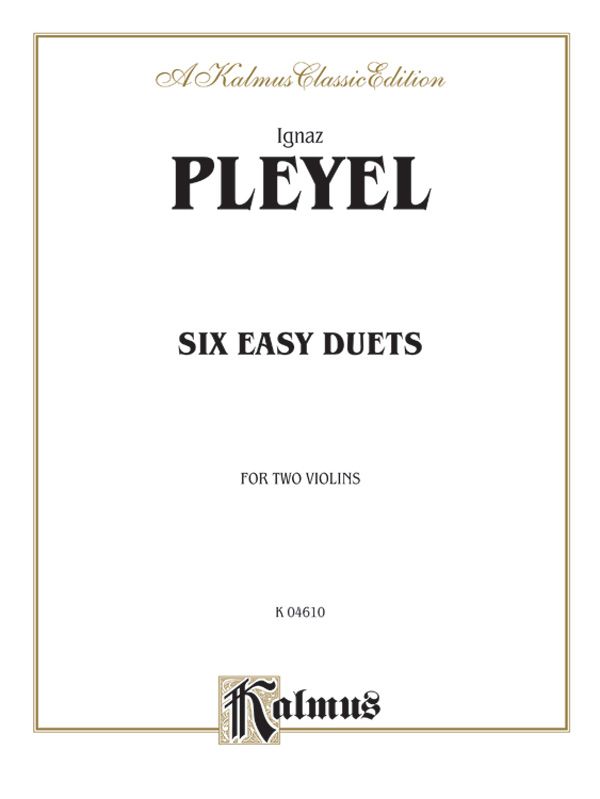 Six Easy Duets, Opus 23 Book