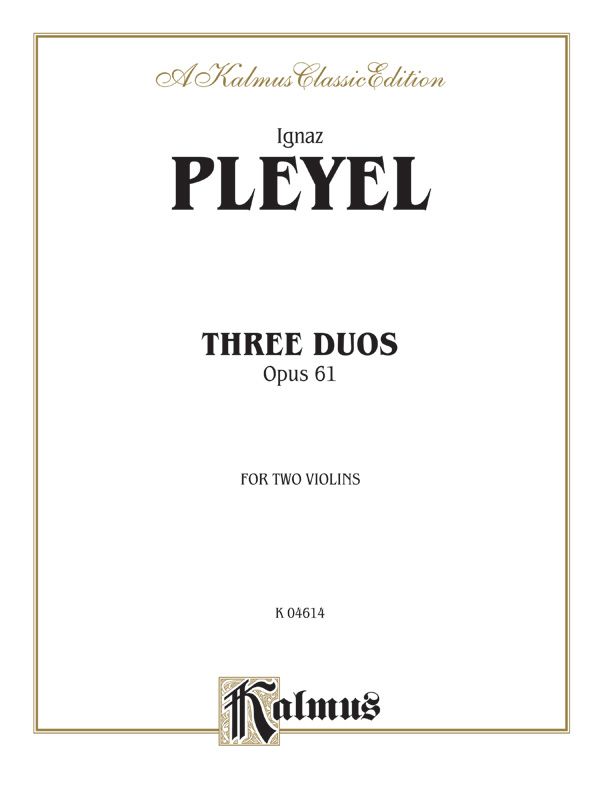 Three Duos, Opus 61 Book