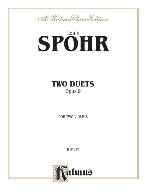 Two Duets, Opus 9 Book