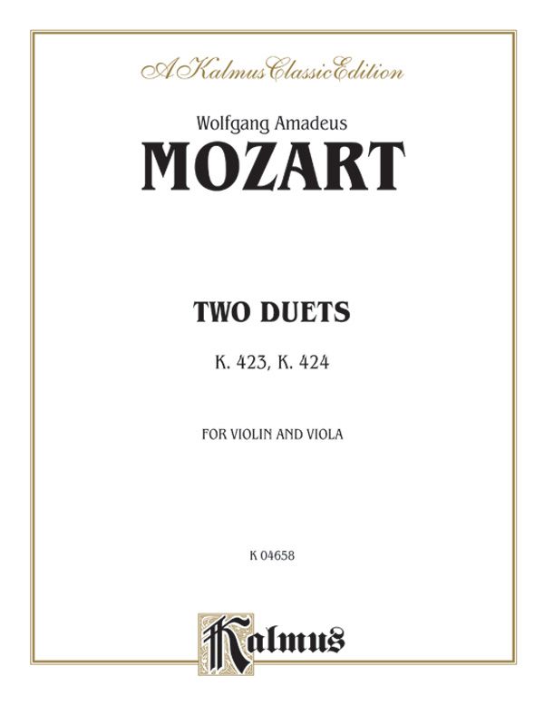 Two Duets, K. 423, K. 424 Book