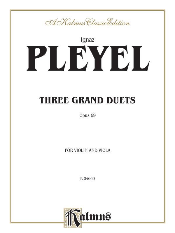 Three Grand Duets, Opus 69 Book