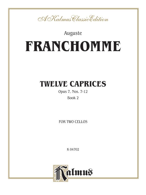 Twelve Caprices For Two Cellos, Opus 7 Score & Parts