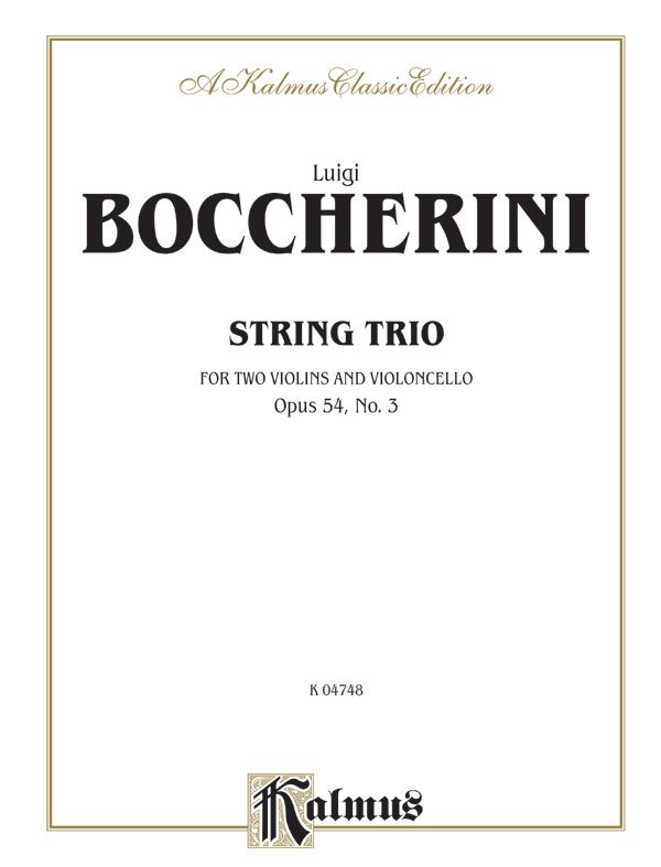 String Trio, Opus 54, No. 3 Book