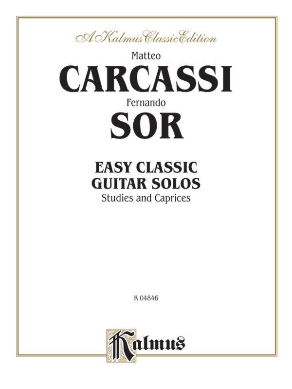Easy Classic Guitar Solos Studies And Caprices Book
