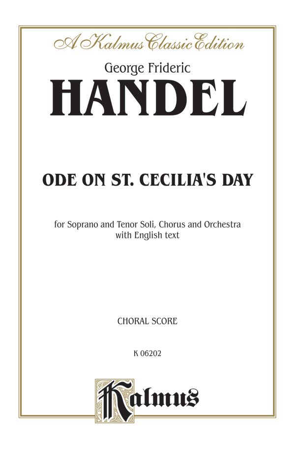 Ode To St. Cecilia Vocal Score