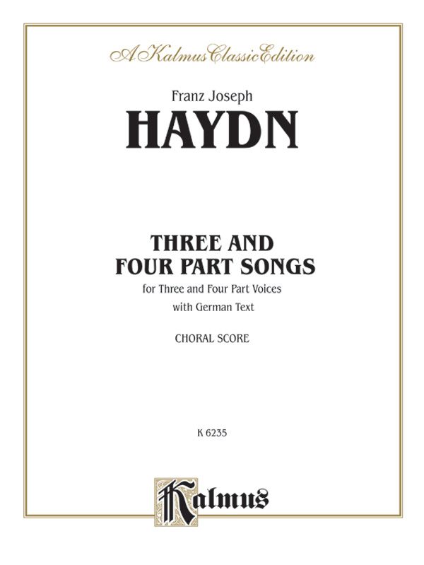 Three And Four Part Songs Book