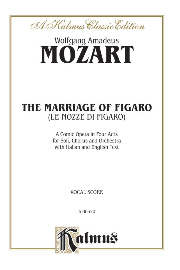 The Marriage Of Figaro Vocal Score