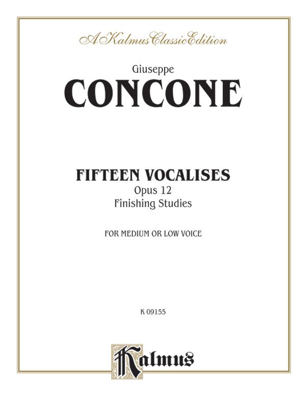 Fifteen Vocalises, Opus 12 (Finishing Studies) Book