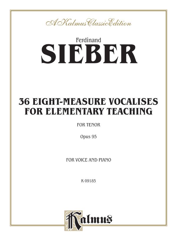 36 Eight-Measure Vocalises For Elementary Teaching Book