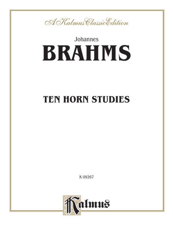 Ten Horn Studies, Opus Posthumous Book