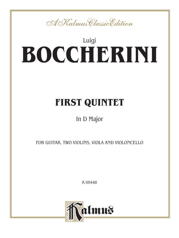 First Quintet In D Major For Guitar, Two Violins, Viola, And Cello Book