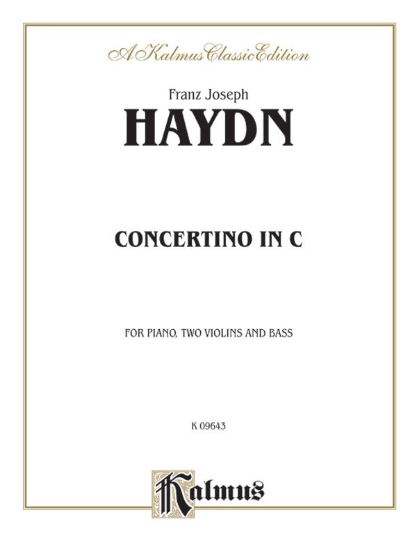Concertino In C Major Book