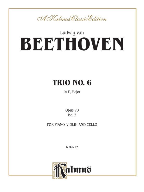 Piano Trio No. 6 - Opus 70, No. 2 In E-Flat Major Book