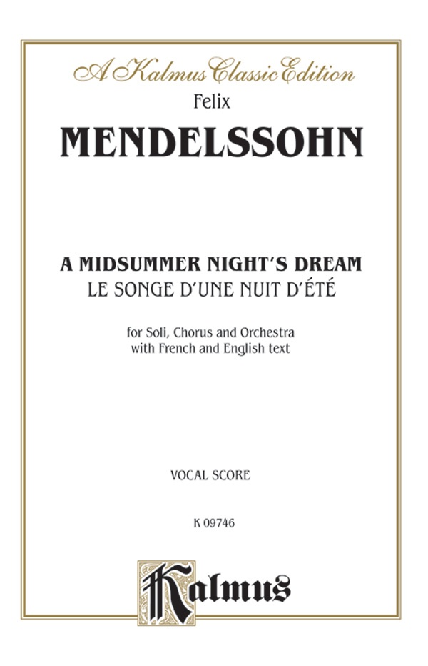 A Midsummer Night's Dream (Le Songe D'une Nuit D'été), Opus 61 Book