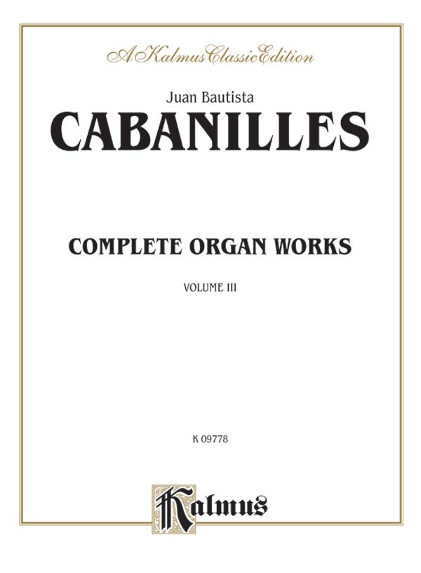 Complete Organ Works, Volume Iii Book