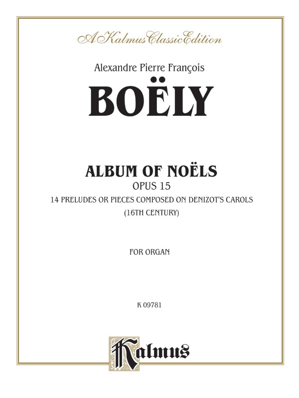 Album Of Noels, Opus 14 Book