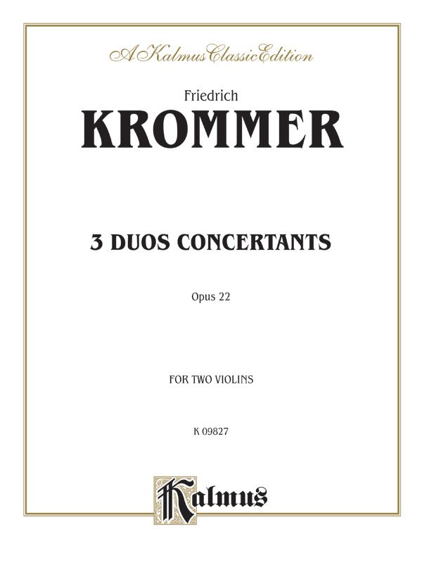 Three Duos Concertants, Opus 22 Book