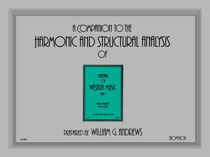 Companion To The Harmonic And Structural Analysis Of The Materials Of Western Music, Part 1 Comb Bound Book