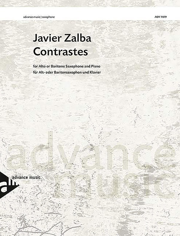 Contrastes For Alto Or Baritone Saxophone And Piano Score & Part