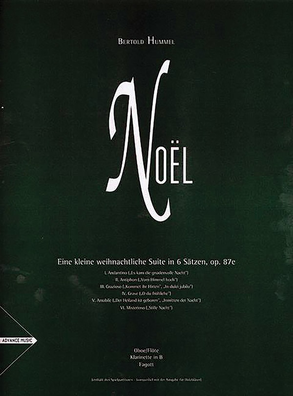 NoëL Eine Kleine Weihnachtliche Suite In 6 säTzen, Op 87E Conductor Score