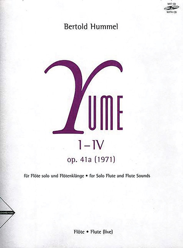 Yume I-Iv, Opus 41A (1971) For Solo Flute And Flute Sounds Book & Cd