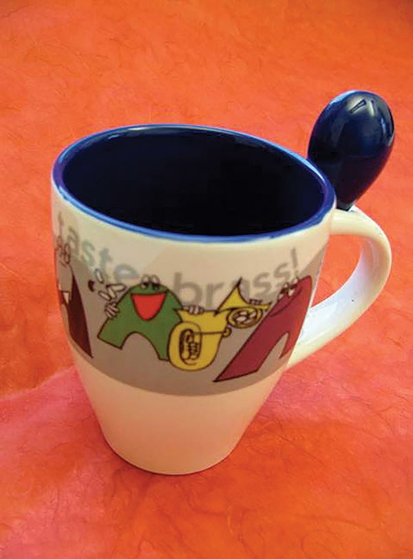 Taste Brass! Coffee Mug (White/Blue) Coffee Mug