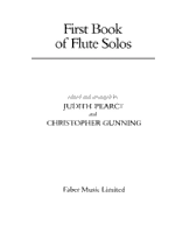First Book Of Flute Solos Book