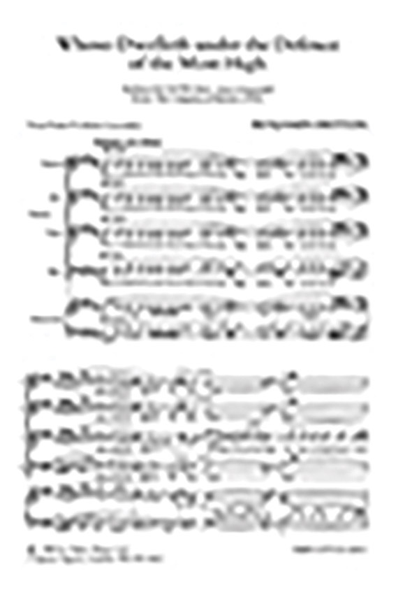 Whoso Dwelleth Under The Defence Choral Octavo