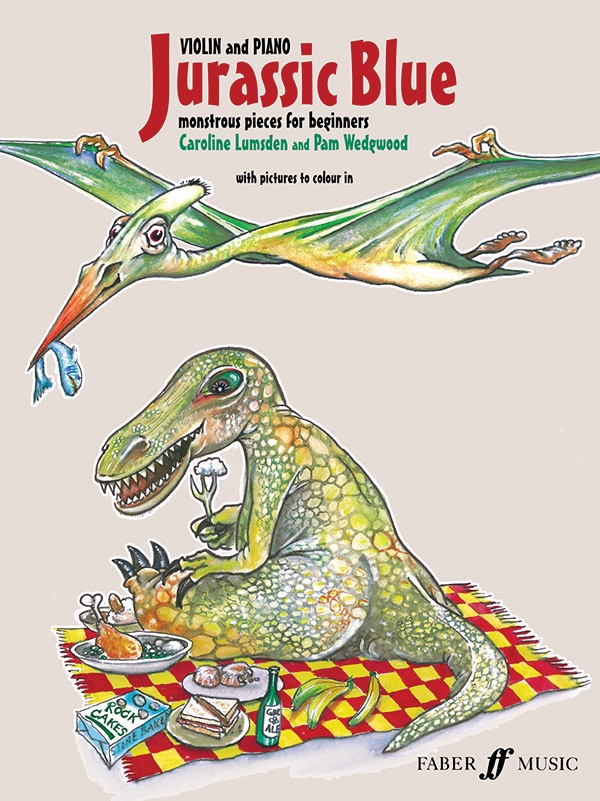 Jurassic Blue For Violin Monstrous Pieces For Beginners Book