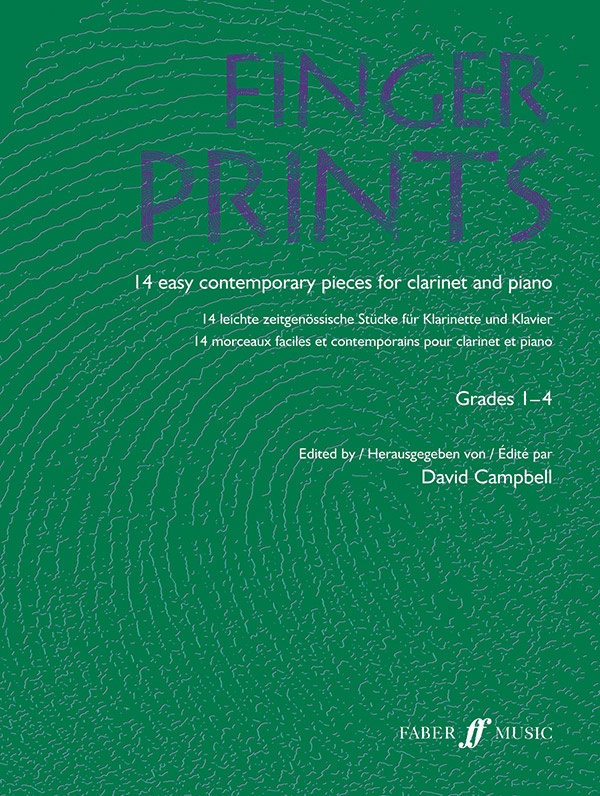 Fingerprints For Clarinet And Piano, Grade 1-4 Book