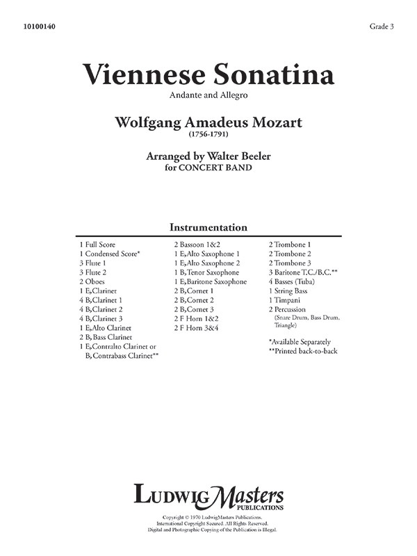 Viennese Sonatina Conductor Score