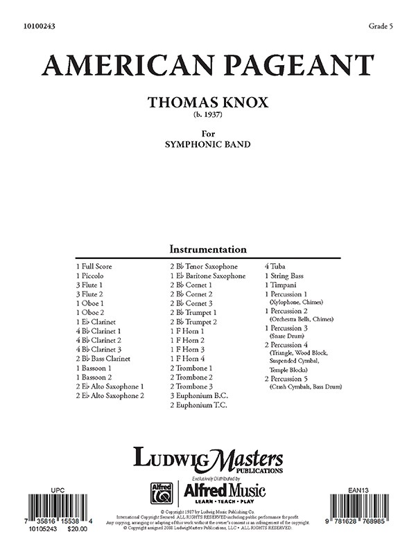 American Pageant Conductor Score