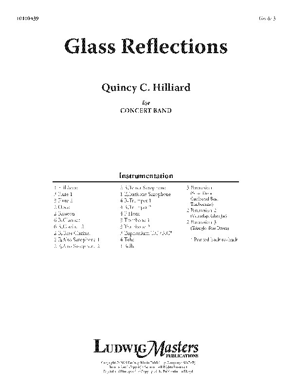Glass Reflections Full Score