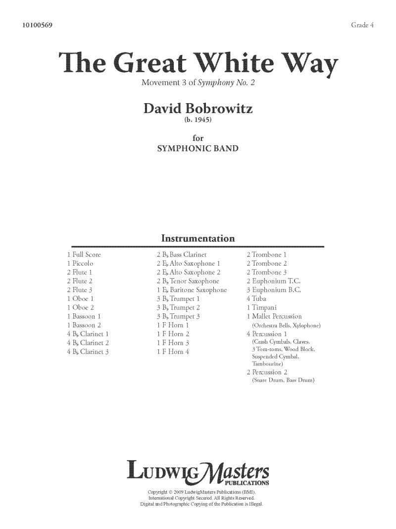 Great White Way, The Conductor Score