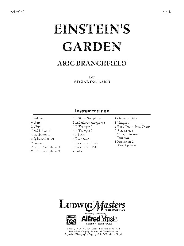 Einstein's Garden Conductor Score