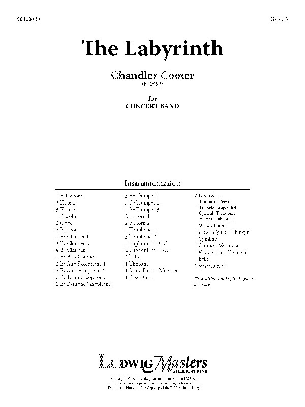 The Labyrinth Concert Band Conductor Score