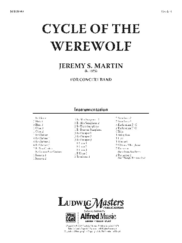 Cycle Of The Werewolf Full Score