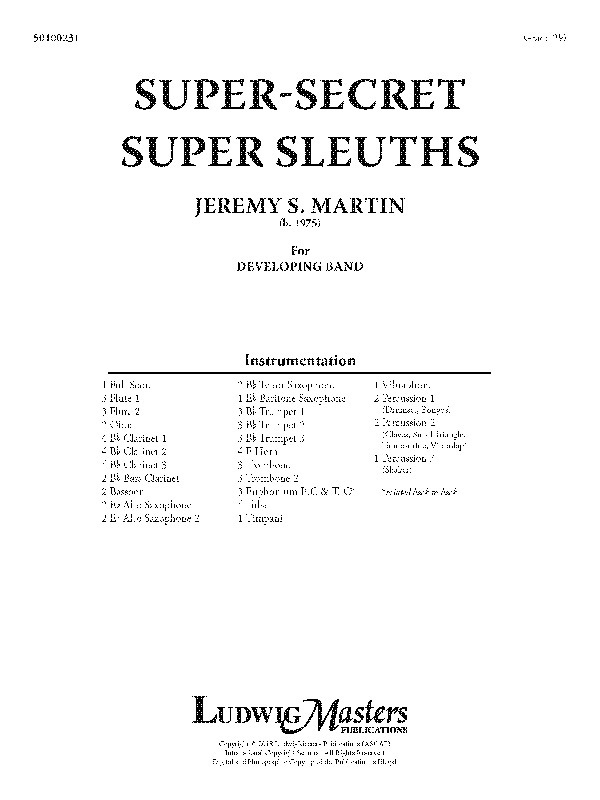 Super-Secret Super Sleuths Full Score