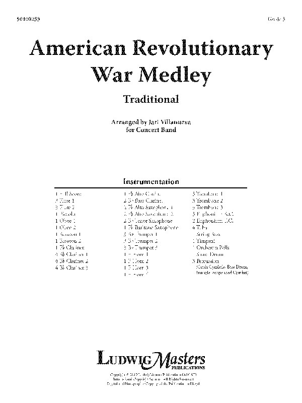 American Revolutionary War Medley Full Score