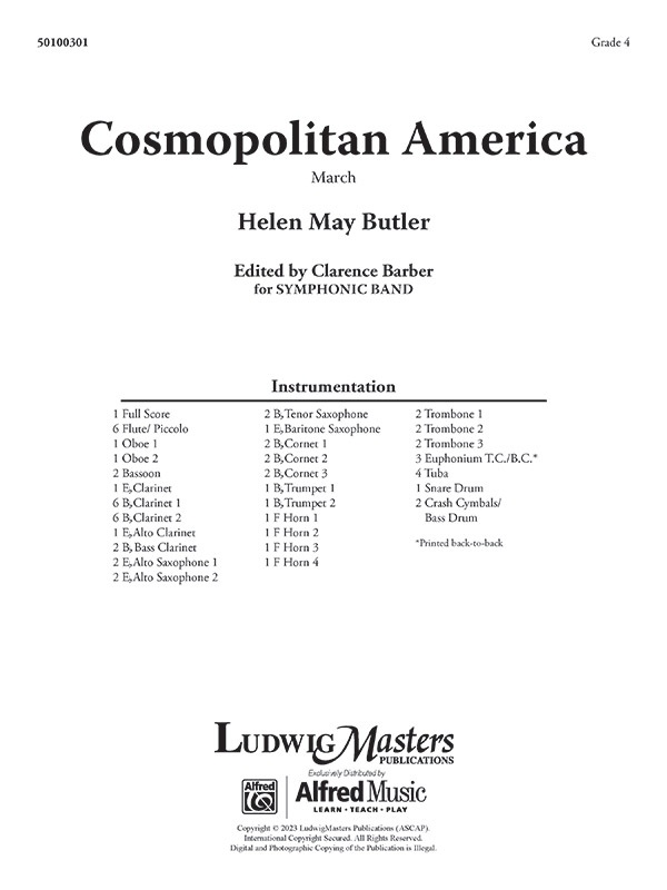 Cosmopolitan America March Score